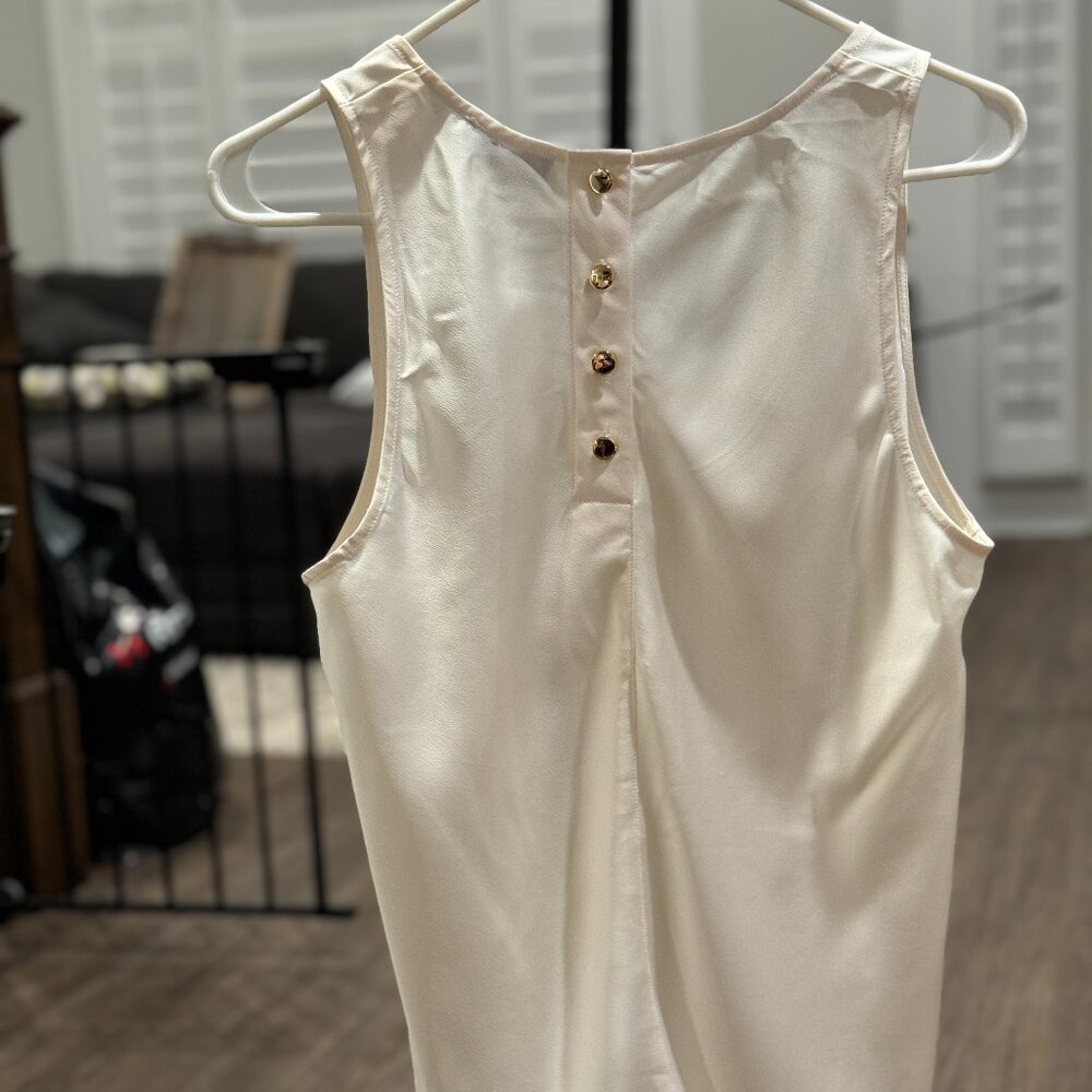 J.Crew Ivory Silk Tank Top - Size M - New with Tags - Elegant & Versatile